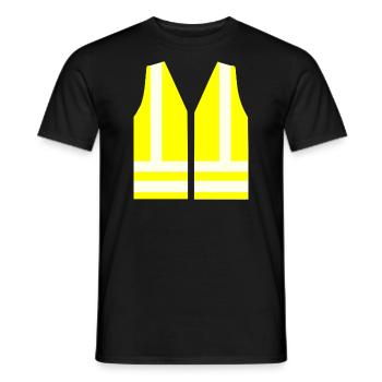 High visibility vest - Men's T-Shirt - black - Front - AI Model Male 178 light (178cm)