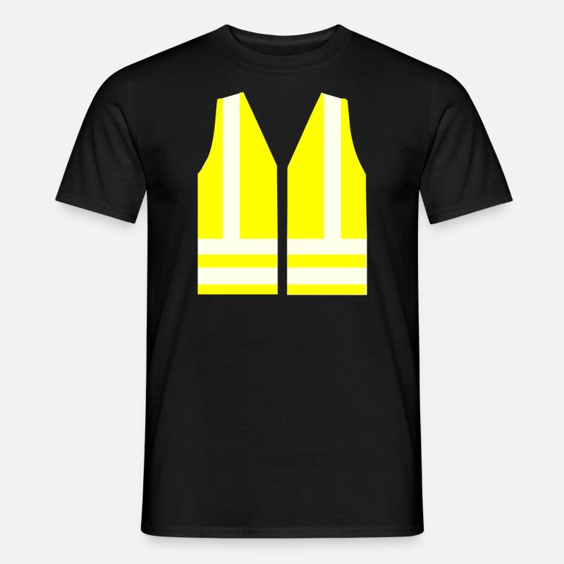 Warnweste - Männer T-Shirt - Schwarz