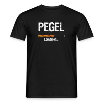 Pegel Laden Balken Hacke dicht Alkohol - Männer T-Shirt - Schwarz - Vorne - AI Model Male 178 light (178cm)