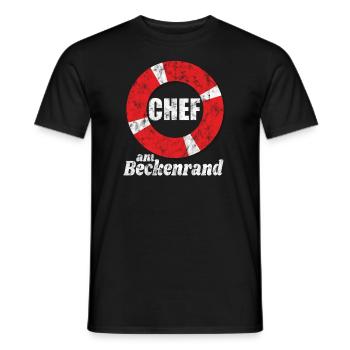 Bademeister Rettungsschwimmer Schwimmbad Freibad - Männer T-Shirt - Schwarz - Vorne - AI Model Male 178 light (178cm)