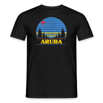 Aruba - Men's T-Shirt - black - Front - AI Model Male 178 light (178cm)