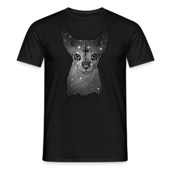 Ägyptische Katze Sphynx Cat - Männer T-Shirt - Schwarz - Vorne - AI Model Male 178 light (178cm)