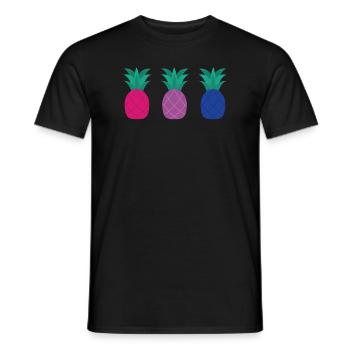 Ananas bisexuel Ananas bisexuel - T-shirt homme - noir - Devant - AI Model Male 178 light (178cm)