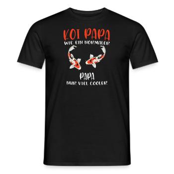 Kois Papa Koi Flüsterer Geschenk - Männer T-Shirt - Schwarz - Vorne - AI Model Male 178 light (178cm)