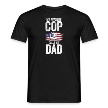 Cop Dad Cop Dad Familie Geschenk - Männer T-Shirt - Schwarz - Vorne - AI Model Male 178 light (178cm)