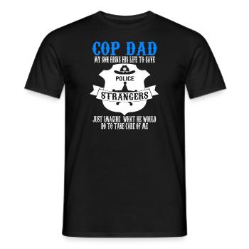 Cop Dad Son Cop Dad Family Geschenk - Männer T-Shirt - Schwarz - Vorne - AI Model Male 178 light (178cm)