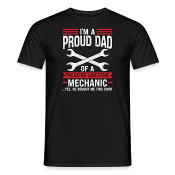 Mechaniker Vater Sohn Mechaniker Vater Familie - Männer T-Shirt - Schwarz - Vorne - AI Model Male 178 light (178cm)