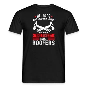 Dachdecker Vater Sohn Dachdecker Papa Familie - Männer T-Shirt - Schwarz - Vorne - AI Model Male 178 light (178cm)