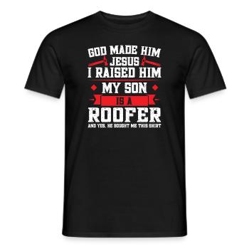 Couvreur Père Fils Couvreur Papa Famille - T-shirt homme - noir - Devant - AI Model Male 178 light (178cm)