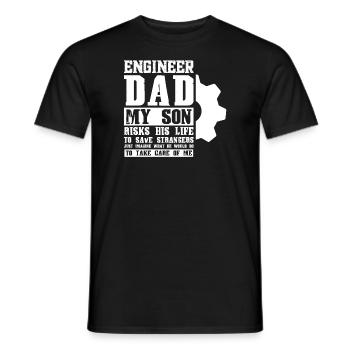 Ingenieur Vater Sohn Ingenieur Vater Familie - Männer T-Shirt - Schwarz - Vorne - AI Model Male 178 light (178cm)