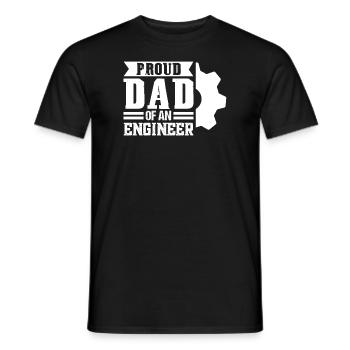 Engineer Father Engineer Father Family Gift - Men's T-Shirt - black - Front - AI Model Male 178 light (178cm)