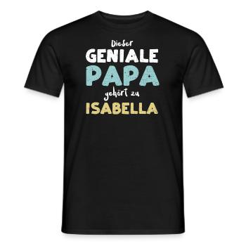 Dieser Geniale Papa Gehört Zu Is... - Männer T-Shirt - Schwarz - Vorne - AI Model Male 178 light (178cm)