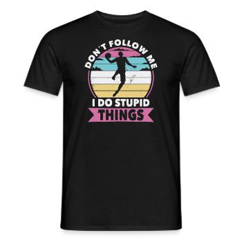 Don t follow me basketball - Men's T-Shirt - black - Front - AI Model Male 178 light (178cm)