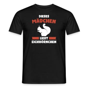 Eichhörnchen Mädchen Nagetier Geschenk - Männer T-Shirt - Schwarz - Vorne - AI Model Male 178 light (178cm)