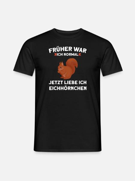 Eichhörnchen Tier Eichhörnchenliebhaber Geschenk - Männer T-Shirt - Schwarz