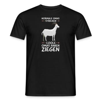 Ziege Oma Ziegen Geschenk - Männer T-Shirt - Schwarz - Vorne - AI Model Male 178 light (178cm)