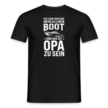 Boot Opa Großvater Geschenk - Männer T-Shirt - Schwarz - Vorne - AI Model Male 178 light (178cm)