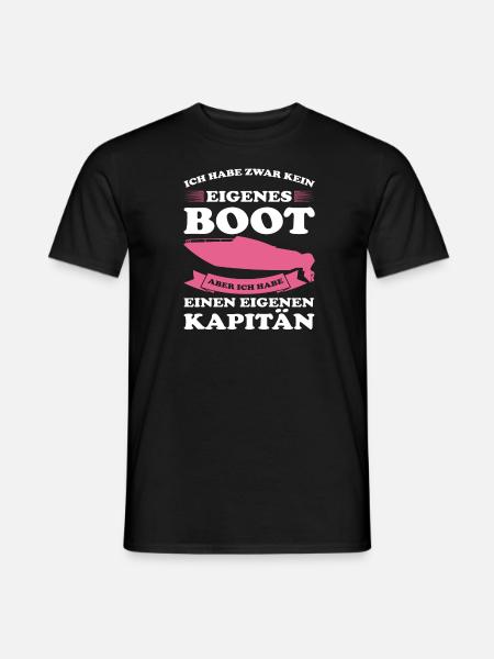 Kapitän Boot Bootfahrer Geschenk - Männer T-Shirt - Schwarz