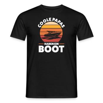 Boot Papa Segler Geschenk - Männer T-Shirt - Schwarz - Vorne - AI Model Male 178 light (178cm)