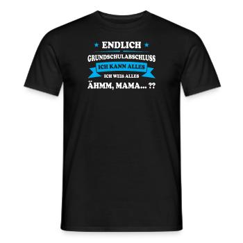 Grundschule Abschluss Grundschulabschluss Geschenk - Männer T-Shirt - Schwarz - Vorne - AI Model Male 178 light (178cm)
