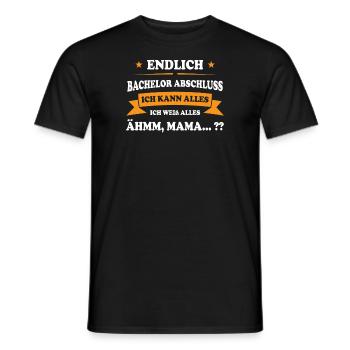 Bachelor Abschluss Bachelor-Abschluss Geschenk - Männer T-Shirt - Schwarz - Vorne - AI Model Male 178 light (178cm)