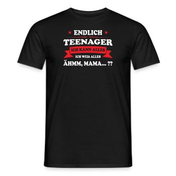 Teenager 13. Geburtstag Jugendliche Geschenk - Männer T-Shirt - Schwarz - Vorne - AI Model Male 178 light (178cm)