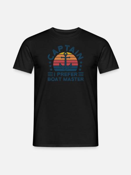 Captain Captains Boating Gift - Men's T-Shirt - black