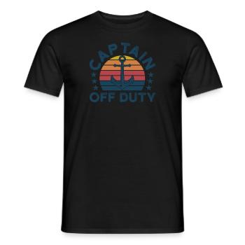Captain Captains Boating Gift - Men's T-Shirt - black - Front - AI Model Male 178 light (178cm)