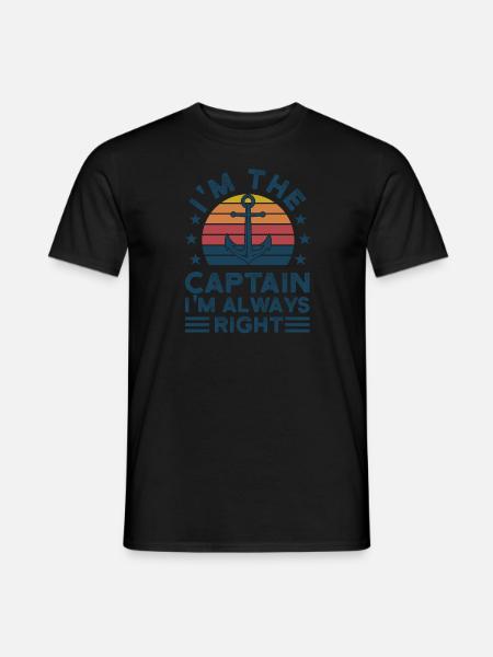 Captain Captains Boating Gift - Men's T-Shirt - black