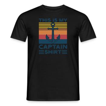 Capitaine Capitaine Cadeau de navigation de plaisance - T-shirt homme - noir - Devant - AI Model Male 178 light (178cm)