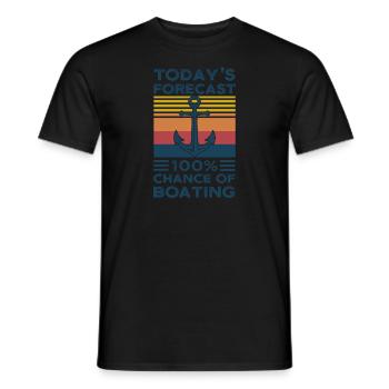 Captain Captains Boating Gift - Men's T-Shirt - black - Front - AI Model Male 178 light (178cm)