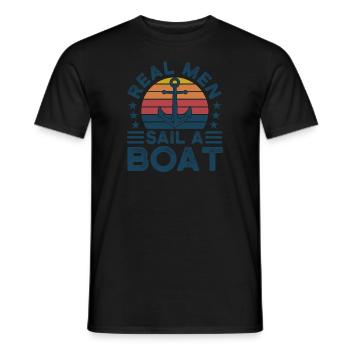 Capitaine Capitaine Cadeau de navigation de plaisance - T-shirt homme - noir - Devant - AI Model Male 178 light (178cm)