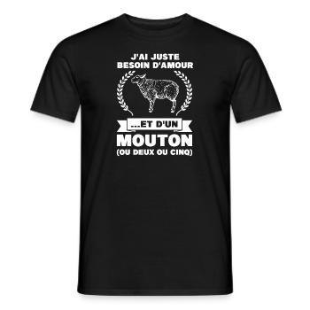 Schaf Schaf Tier Geschenk - Männer T-Shirt - Schwarz - Vorne - AI Model Male 178 light (178cm)