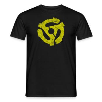 45 RPM Record Vinyl Turntable LP DJ DeeJay disc - Men's T-Shirt - black - Front - AI Model Male 178 light (178cm)