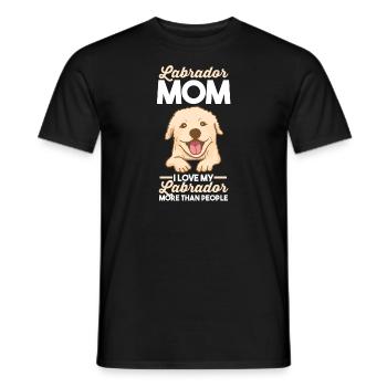 labrador maman labrador propriétaire chien labradors - T-shirt homme - noir - Devant - AI Model Male 178 light (178cm)
