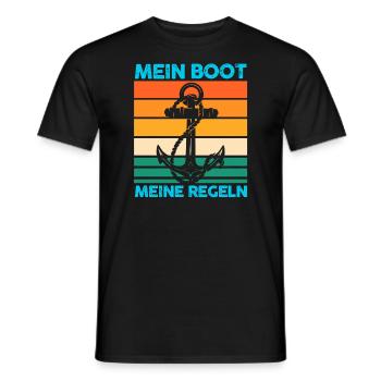 Boot Segeln Segler Geschenk - Männer T-Shirt - Schwarz - Vorne - AI Model Male 178 light (178cm)