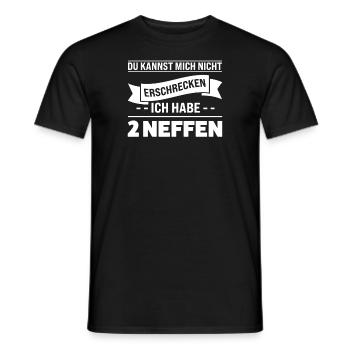Onkel 2 Neffen Neffen Geschenk - Männer T-Shirt - Schwarz - Vorne - AI Model Male 178 light (178cm)