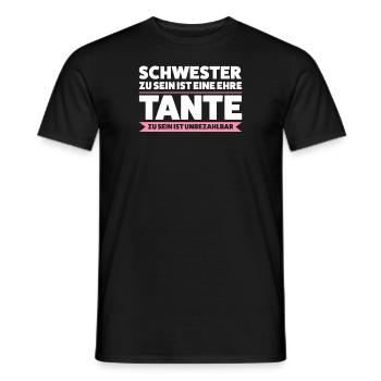 Tante Schwester Tanten Geschenk - Männer T-Shirt - Schwarz - Vorne - AI Model Male 178 light (178cm)