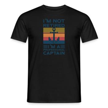 Captain Captains Boating Gift - Men's T-Shirt - black - Front - AI Model Male 178 light (178cm)