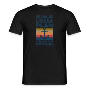 Kapitän Kapitäne Bootfahren Geschenk - Männer T-Shirt - Schwarz - Vorne - AI Model Male 178 light (178cm)