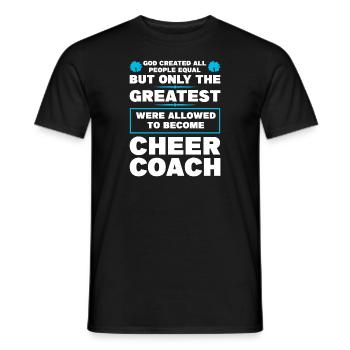 coach jubeln sport jubeln coach Geschenk - Männer T-Shirt - Schwarz - Vorne - AI Model Male 178 light (178cm)