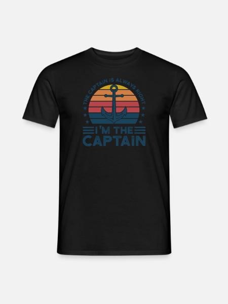Captain Captains Boating Gift - Men's T-Shirt - black