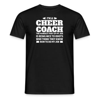 coach jubeln sport jubeln coach Geschenk - Männer T-Shirt - Schwarz - Vorne - AI Model Male 178 light (178cm)
