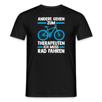 Fahrrad Rennrad Fahrradfahrer Geschenk - Männer T-Shirt - Schwarz - Vorne - AI Model Male 178 light (178cm)