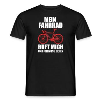 Fahrrad Rennrad Radfahrer Geschenk - Männer T-Shirt - Schwarz - Vorne - AI Model Male 178 light (178cm)