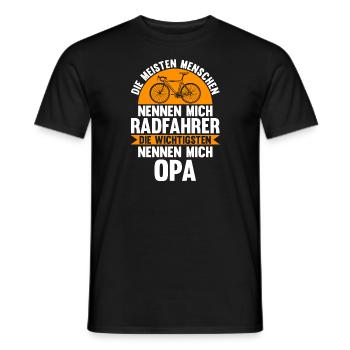 Fahrrad Opa Fahrradfahrer Geschenk - Männer T-Shirt - Schwarz - Vorne - AI Model Male 178 light (178cm)