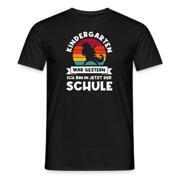 Schulkind Einhorn Schulbeginn Geschenk - Männer T-Shirt - Schwarz - Vorne - AI Model Male 178 light (178cm)