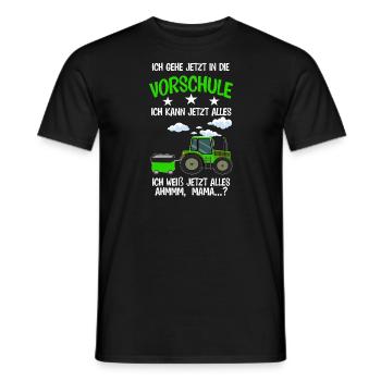 Vorschule Traktor Vorschüler Geschenk - Männer T-Shirt - Schwarz - Vorne - AI Model Male 178 light (178cm)
