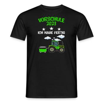 Vorschule 2023 Traktor Vorschüler Geschenk - Männer T-Shirt - Schwarz - Vorne - AI Model Male 178 light (178cm)