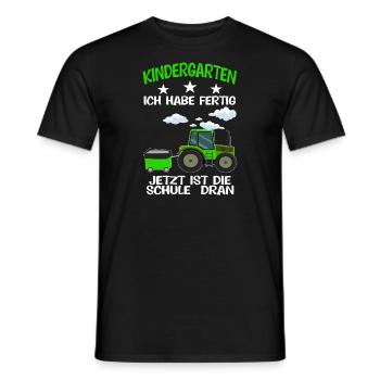 Kindergarten Traktor Kindergartenkind Geschenk - Männer T-Shirt - Schwarz - Vorne - AI Model Male 178 light (178cm)